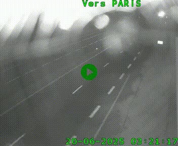 Caméra routière sur l'autoroute A20 à Saint-Hilaire-Bonneval, au sud de Limoges. Vue orientée vers Paris