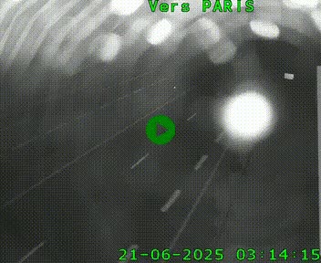 Caméra routière sur l'autoroute A20 à Saint-Hilaire-Bonneval, au sud de Limoges. Vue orientée vers Paris