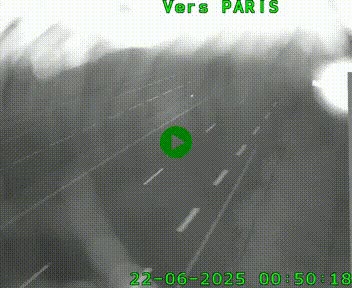 Caméra routière sur l'autoroute A20 à Saint-Hilaire-Bonneval, au sud de Limoges. Vue orientée vers Paris