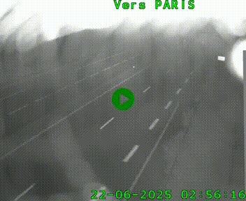 Caméra routière sur l'autoroute A20 à Saint-Hilaire-Bonneval, au sud de Limoges. Vue orientée vers Paris