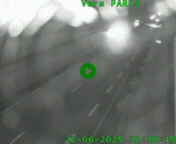 Caméra routière sur l'autoroute A20 à Saint-Hilaire-Bonneval, au sud de Limoges. Vue orientée vers Paris