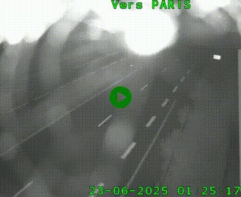 Caméra routière sur l'autoroute A20 à Saint-Hilaire-Bonneval, au sud de Limoges. Vue orientée vers Paris