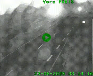 Caméra routière sur l'autoroute A20 à Saint-Hilaire-Bonneval, au sud de Limoges. Vue orientée vers Paris