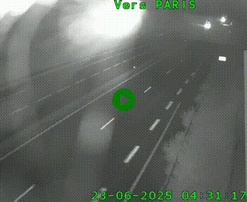 Caméra routière sur l'autoroute A20 à Saint-Hilaire-Bonneval, au sud de Limoges. Vue orientée vers Paris