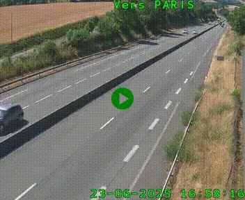 Caméra routière sur l'autoroute A20 à Saint-Hilaire-Bonneval, au sud de Limoges. Vue orientée vers Paris