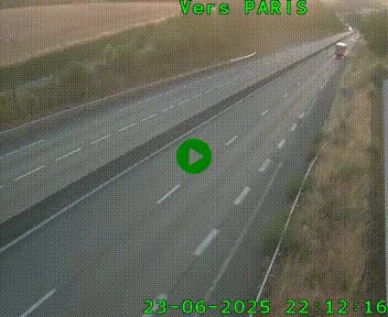 Caméra routière sur l'autoroute A20 à Saint-Hilaire-Bonneval, au sud de Limoges. Vue orientée vers Paris