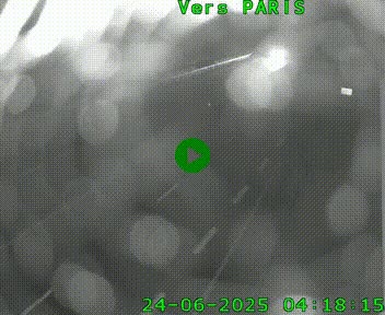 Caméra routière sur l'autoroute A20 à Saint-Hilaire-Bonneval, au sud de Limoges. Vue orientée vers Paris