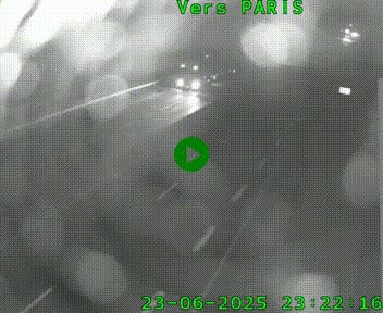 Caméra routière sur l'autoroute A20 à Saint-Hilaire-Bonneval, au sud de Limoges. Vue orientée vers Paris