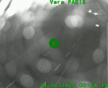 Caméra routière sur l'autoroute A20 à Saint-Hilaire-Bonneval, au sud de Limoges. Vue orientée vers Paris
