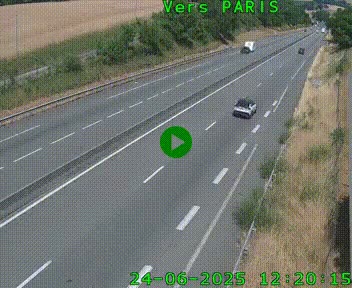 Caméra routière sur l'autoroute A20 à Saint-Hilaire-Bonneval, au sud de Limoges. Vue orientée vers Paris