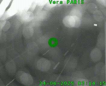 Caméra routière sur l'autoroute A20 à Saint-Hilaire-Bonneval, au sud de Limoges. Vue orientée vers Paris