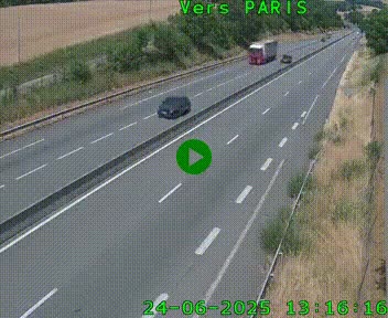 Caméra routière sur l'autoroute A20 à Saint-Hilaire-Bonneval, au sud de Limoges. Vue orientée vers Paris