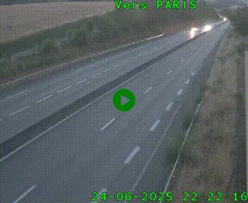 Caméra routière sur l'autoroute A20 à Saint-Hilaire-Bonneval, au sud de Limoges. Vue orientée vers Paris
