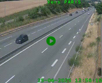 Caméra routière sur l'autoroute A20 à Saint-Hilaire-Bonneval, au sud de Limoges. Vue orientée vers Paris