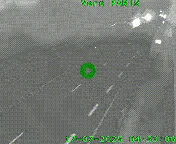 Caméra routière sur l'autoroute A20 à Saint-Hilaire-Bonneval, au sud de Limoges. Vue orientée vers Paris
