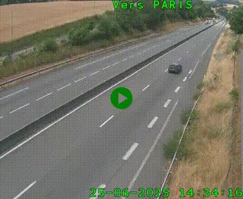 Caméra routière sur l'autoroute A20 à Saint-Hilaire-Bonneval, au sud de Limoges. Vue orientée vers Paris