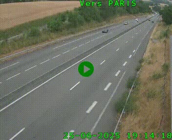 Caméra routière sur l'autoroute A20 à Saint-Hilaire-Bonneval, au sud de Limoges. Vue orientée vers Paris