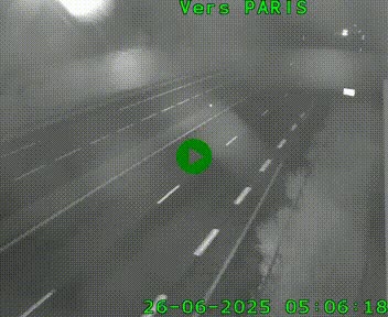 Caméra routière sur l'autoroute A20 à Saint-Hilaire-Bonneval, au sud de Limoges. Vue orientée vers Paris