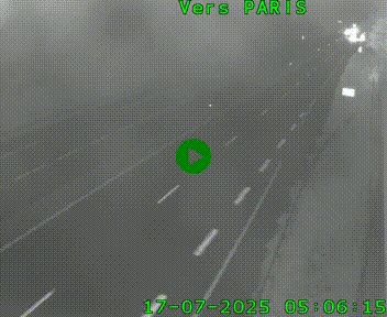 Caméra routière sur l'autoroute A20 à Saint-Hilaire-Bonneval, au sud de Limoges. Vue orientée vers Paris