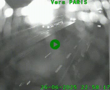 Caméra routière sur l'autoroute A20 à Saint-Hilaire-Bonneval, au sud de Limoges. Vue orientée vers Paris