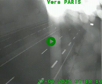 Caméra routière sur l'autoroute A20 à Saint-Hilaire-Bonneval, au sud de Limoges. Vue orientée vers Paris