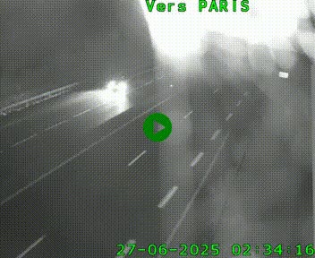 Caméra routière sur l'autoroute A20 à Saint-Hilaire-Bonneval, au sud de Limoges. Vue orientée vers Paris