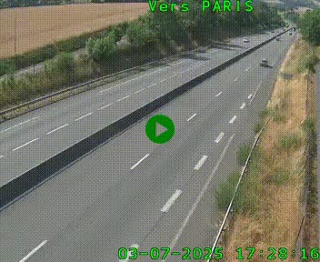 Caméra routière sur l'autoroute A20 à Saint-Hilaire-Bonneval, au sud de Limoges. Vue orientée vers Paris