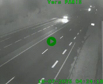 Caméra routière sur l'autoroute A20 à Saint-Hilaire-Bonneval, au sud de Limoges. Vue orientée vers Paris
