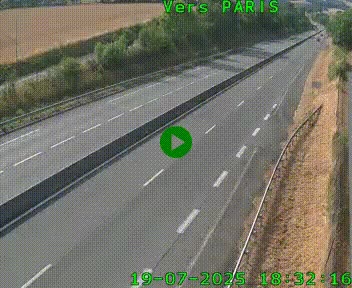 Caméra routière sur l'autoroute A20 à Saint-Hilaire-Bonneval, au sud de Limoges. Vue orientée vers Paris