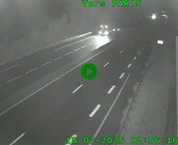 Caméra routière sur l'autoroute A20 à Saint-Hilaire-Bonneval, au sud de Limoges. Vue orientée vers Paris