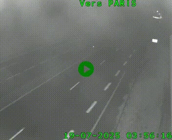 Caméra routière sur l'autoroute A20 à Saint-Hilaire-Bonneval, au sud de Limoges. Vue orientée vers Paris