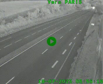Caméra routière sur l'autoroute A20 à Saint-Hilaire-Bonneval, au sud de Limoges. Vue orientée vers Paris
