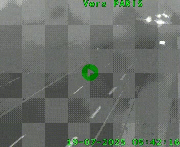 Caméra routière sur l'autoroute A20 à Saint-Hilaire-Bonneval, au sud de Limoges. Vue orientée vers Paris
