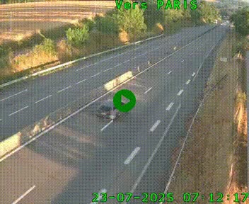 Caméra routière sur l'autoroute A20 à Saint-Hilaire-Bonneval, au sud de Limoges. Vue orientée vers Paris