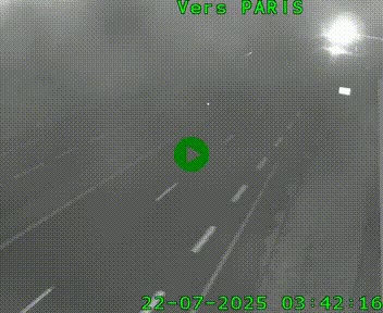 Caméra routière sur l'autoroute A20 à Saint-Hilaire-Bonneval, au sud de Limoges. Vue orientée vers Paris