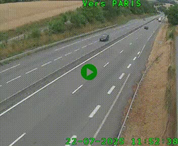 Caméra routière sur l'autoroute A20 à Saint-Hilaire-Bonneval, au sud de Limoges. Vue orientée vers Paris