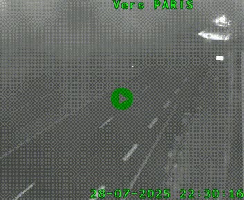 Caméra routière sur l'autoroute A20 à Saint-Hilaire-Bonneval, au sud de Limoges. Vue orientée vers Paris