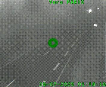 Caméra routière sur l'autoroute A20 à Saint-Hilaire-Bonneval, au sud de Limoges. Vue orientée vers Paris