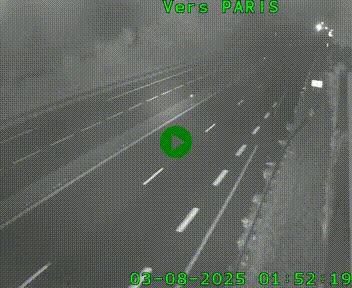 Caméra routière sur l'autoroute A20 à Saint-Hilaire-Bonneval, au sud de Limoges. Vue orientée vers Paris