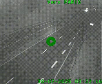 Caméra routière sur l'autoroute A20 à Saint-Hilaire-Bonneval, au sud de Limoges. Vue orientée vers Paris