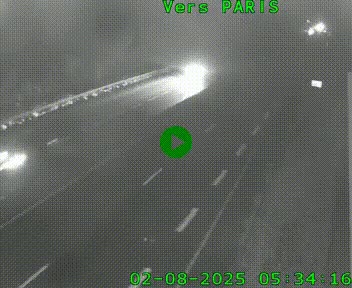 Caméra routière sur l'autoroute A20 à Saint-Hilaire-Bonneval, au sud de Limoges. Vue orientée vers Paris