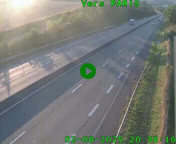 Caméra routière sur l'autoroute A20 à Saint-Hilaire-Bonneval, au sud de Limoges. Vue orientée vers Paris
