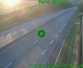 Caméra routière sur l'autoroute A20 à Saint-Hilaire-Bonneval, au sud de Limoges. Vue orientée vers Paris
