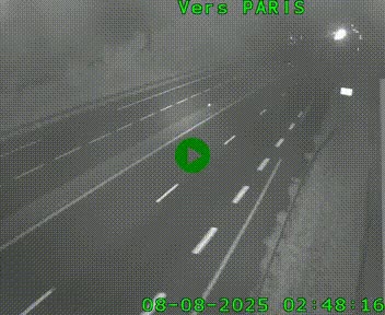 Caméra routière sur l'autoroute A20 à Saint-Hilaire-Bonneval, au sud de Limoges. Vue orientée vers Paris