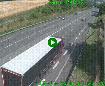 Caméra routière sur l'autoroute A20 à Saint-Hilaire-Bonneval, au sud de Limoges. Vue orientée vers Paris