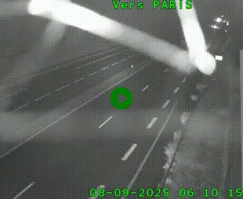 Caméra routière sur l'autoroute A20 à Saint-Hilaire-Bonneval, au sud de Limoges. Vue orientée vers Paris
