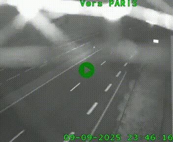 Caméra routière sur l'autoroute A20 à Saint-Hilaire-Bonneval, au sud de Limoges. Vue orientée vers Paris