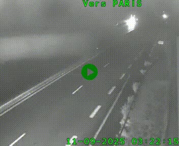 Caméra routière sur l'autoroute A20 à Saint-Hilaire-Bonneval, au sud de Limoges. Vue orientée vers Paris