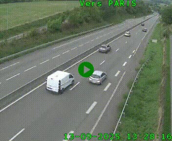 Caméra routière sur l'autoroute A20 à Saint-Hilaire-Bonneval, au sud de Limoges. Vue orientée vers Paris