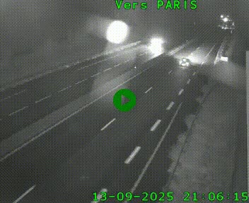 Caméra routière sur l'autoroute A20 à Saint-Hilaire-Bonneval, au sud de Limoges. Vue orientée vers Paris